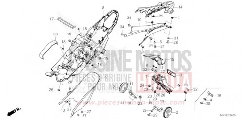 REAR FENDER CBR650RAR de 2024